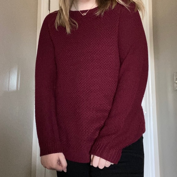 Maroon Oversized Sweater - Picture 2 of 4